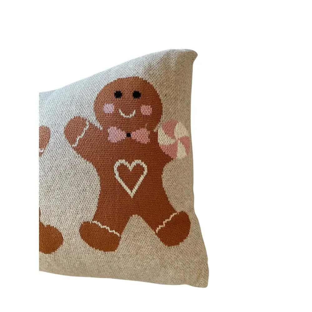 Cupcakes & Cashmere Gingerbread Pillow 16x24 Festive Christmas Holiday Decor New